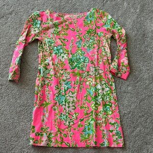 Lilly Pulitzer Pink and Green Floral Kids Dress